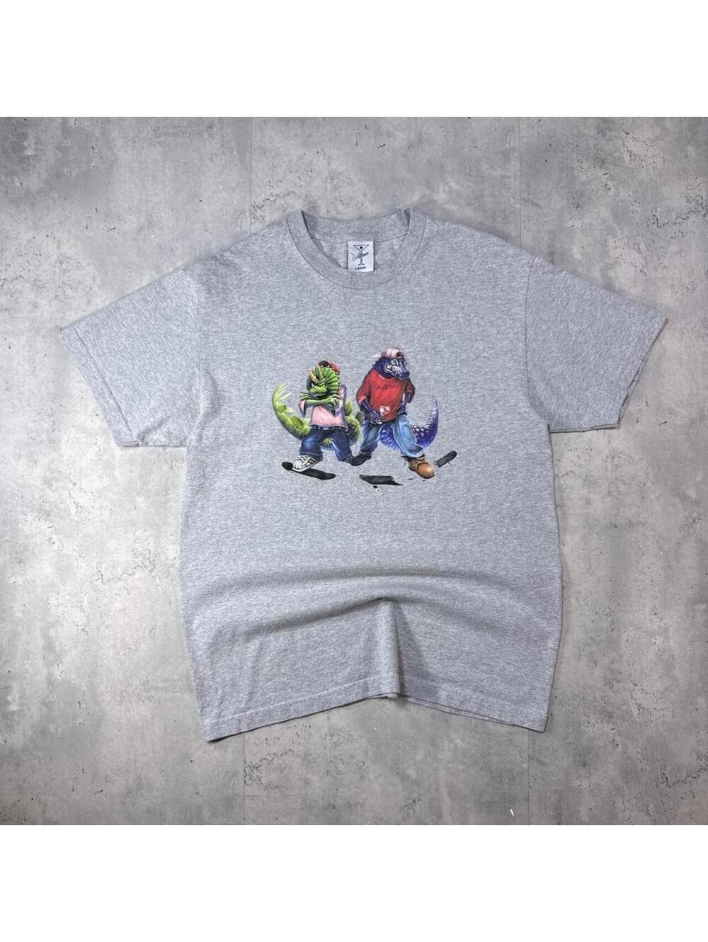 Y2K Alltimers 00s Skater gray t shirt